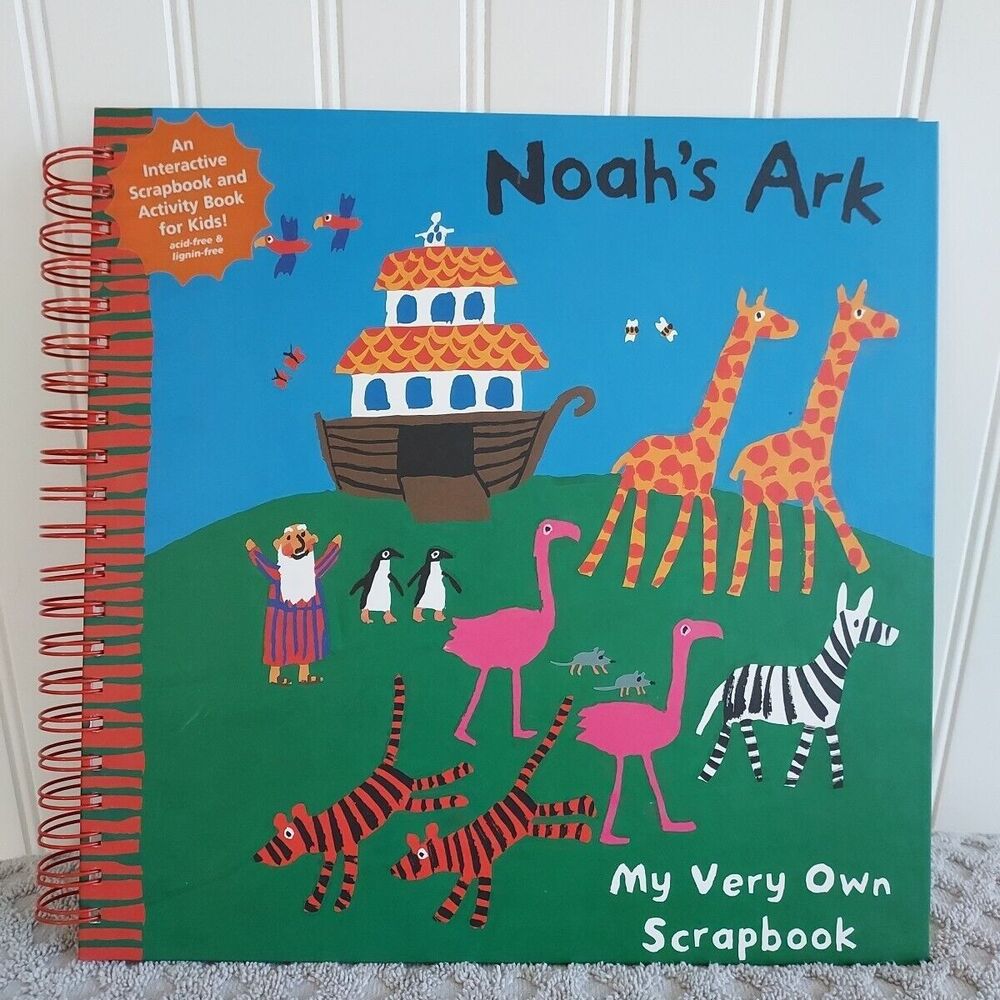 Noah's Ark Scrapbook Memory Memories Keepsake Album Baby Book Kids 11" x 11"
